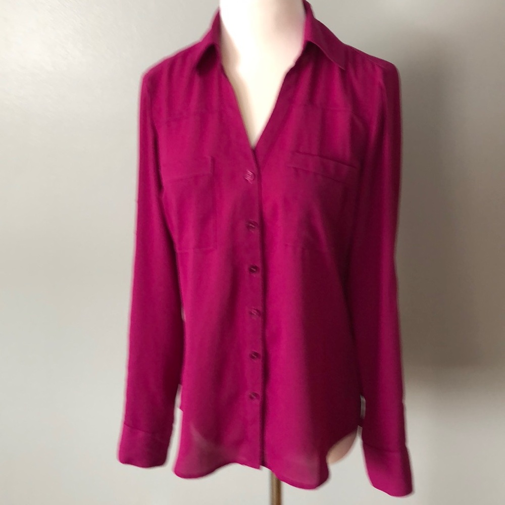 Express Portfofino shirt blouse raspberry XS